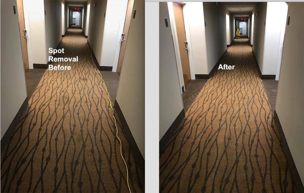 Sleep Inn Hotel hallway carpet cleaning